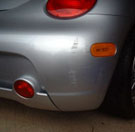 Volkswagen Beetle's Damaged Bumper