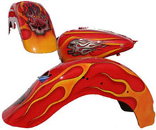 Motorcycle Body Parts with Custom Graphics